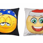 Kerst sierkussen Emoji - 45x45 cm