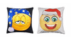 Kerst sierkussen Emoji - 45x45 cm