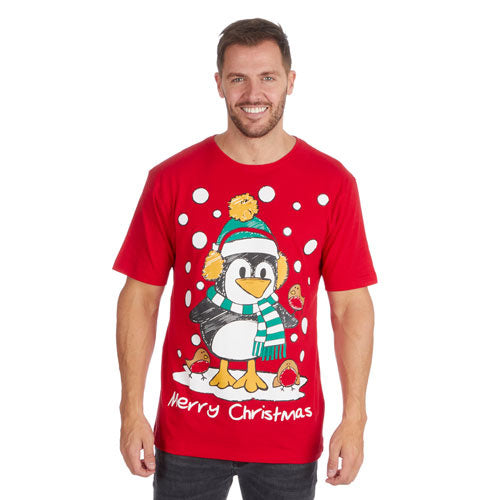 Kerst T-shirt Pinguin