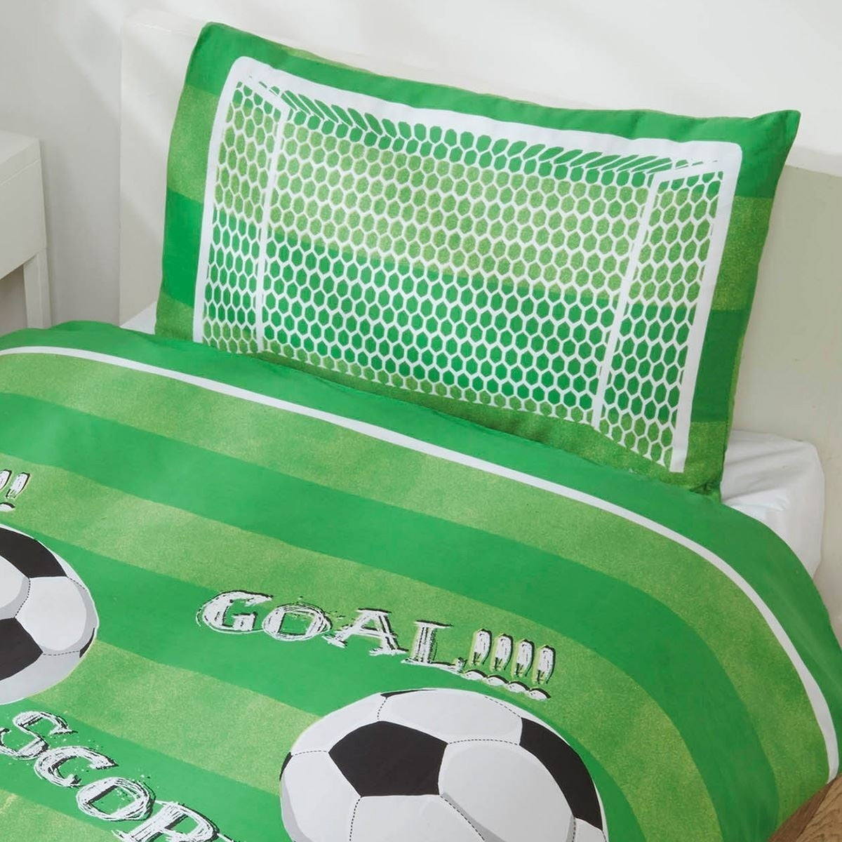 Kinderdekbedovertrek Goal - polykatoen - 1-persoons (135x200 + 50x75 cm)