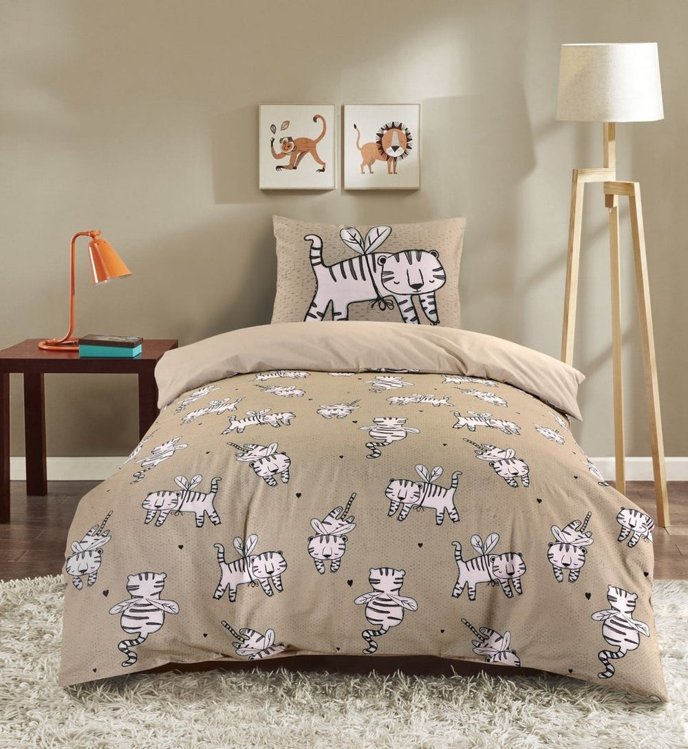 Dekbedovertrek Tijger - katoen - eenpersoons