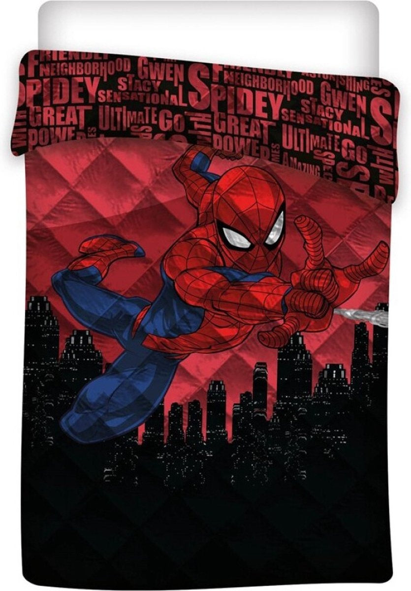 Kinderdekbed zonder overtrek Spiderman - 1-persoons (140x200 cm)