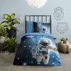 Kinderdekbedovertrek Astronaut - Katoen - 1-persoons (140x220 + 60x70 cm)