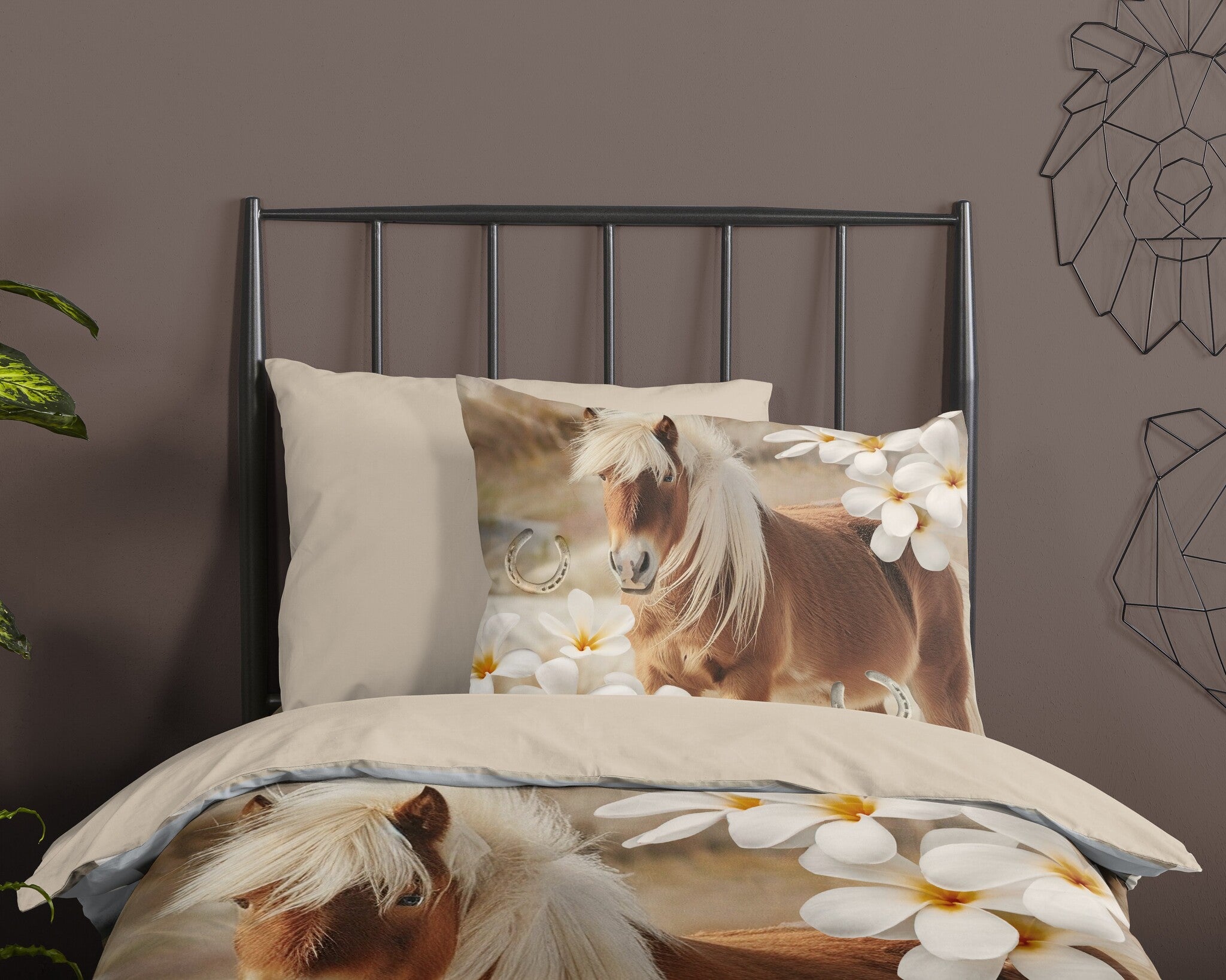 Kinderdekbedovertrek Fabi pony - Microvezel - 1-persoons (140x220 + 60x70 cm)