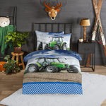 Good morning  kinderdekbedovertrek Groene Trekker - flanel - 1-persoons (140x220 cm + 60x70 cm)