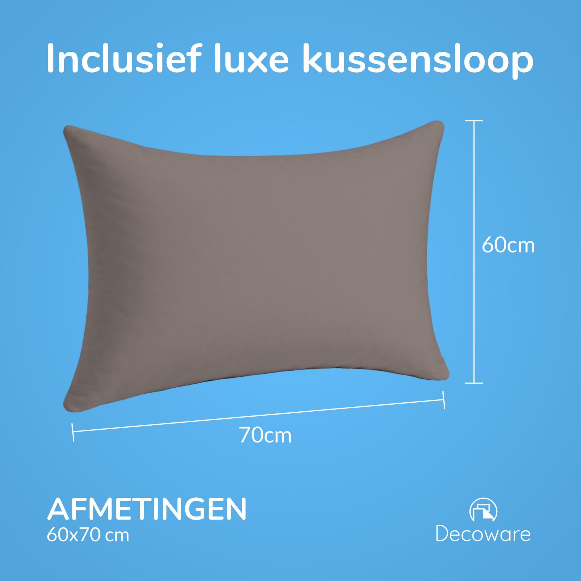 Decoware dekbedovertrek uni - Katoensatijn - Warm Stone