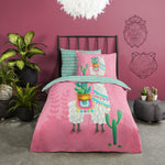 Kinderdekbedovertrek Lalama - Katoen - 1-persoons (140x220 + 60x70 cm)