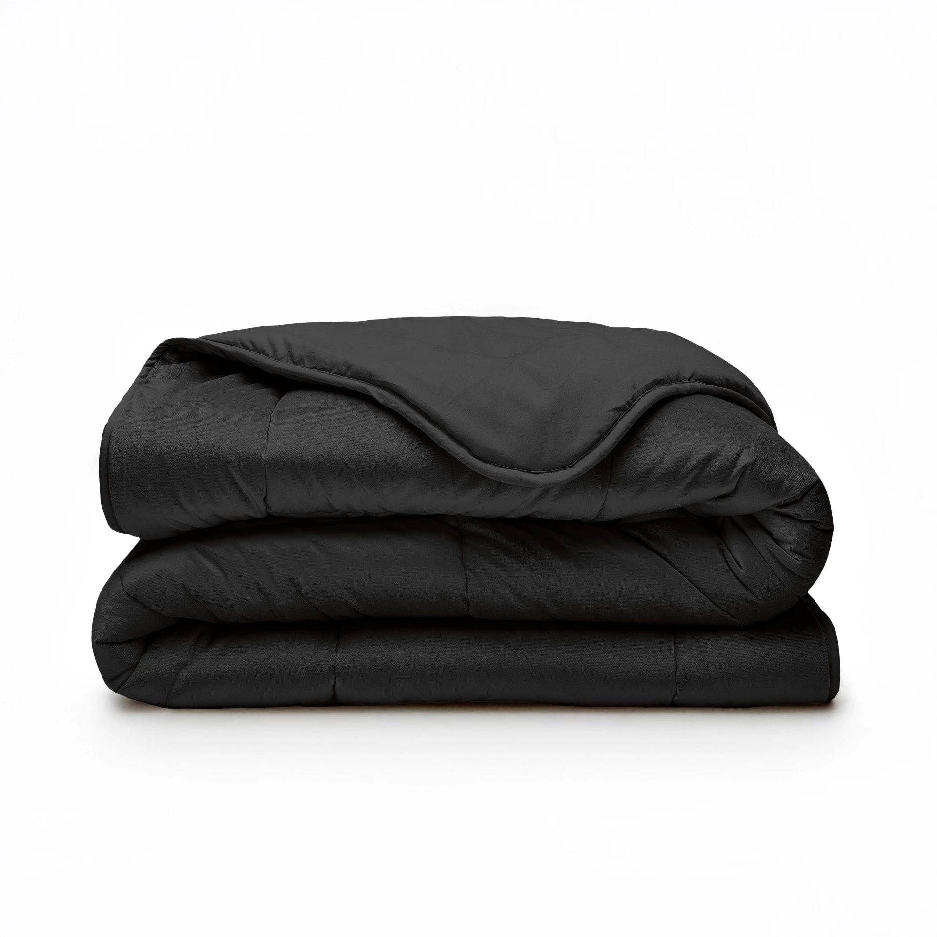 All in one lazy dekbed velvet - Dekbed en overtrek in 1 - Zwart