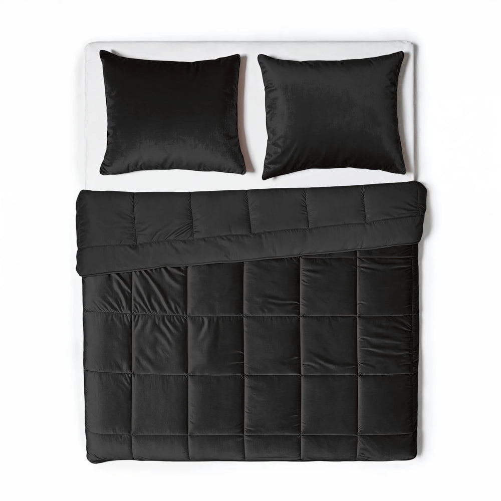 Sleeptime Velvet Lazy dekbed zonder overtrek Excl. kussensloop - Zwart