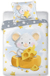 Cuddles ledikant dekbedovertrek Muisje - katoen - 100x135 cm + 40x60 cm