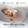 Decoware baby dekbedovertrek uni - grijs - katoen - 100x135 + 40x60 cm