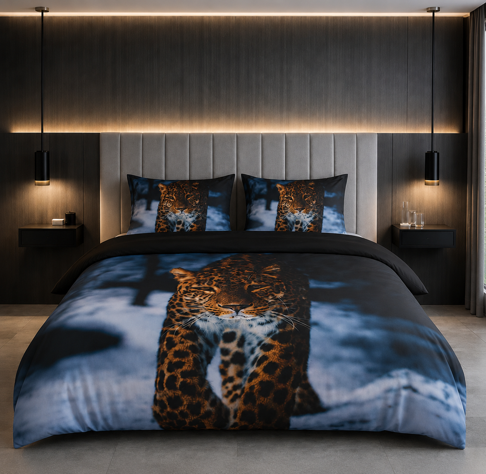Decoware dekbedovertrek Leopard Winter - katoen