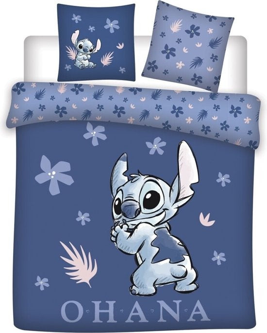 Lilo & Stitch dekbedovertrek Blue love - katoen - lits-jumeaux (240x220+ 2st. 65x65 cm)