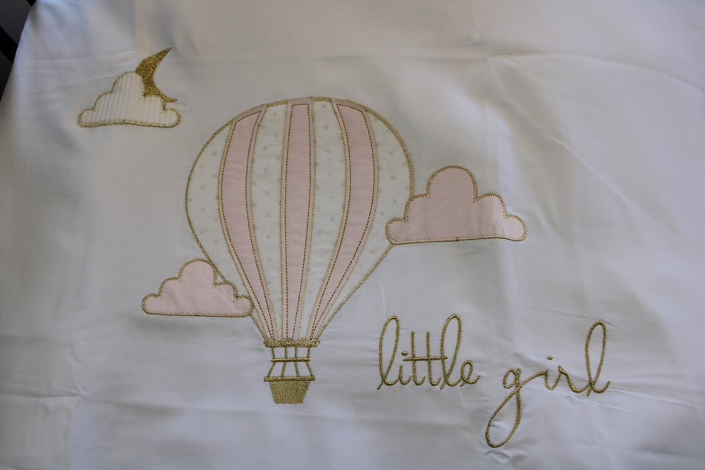 Ledikant dekbedovertrek set - Ballon - roze - katoen satijn