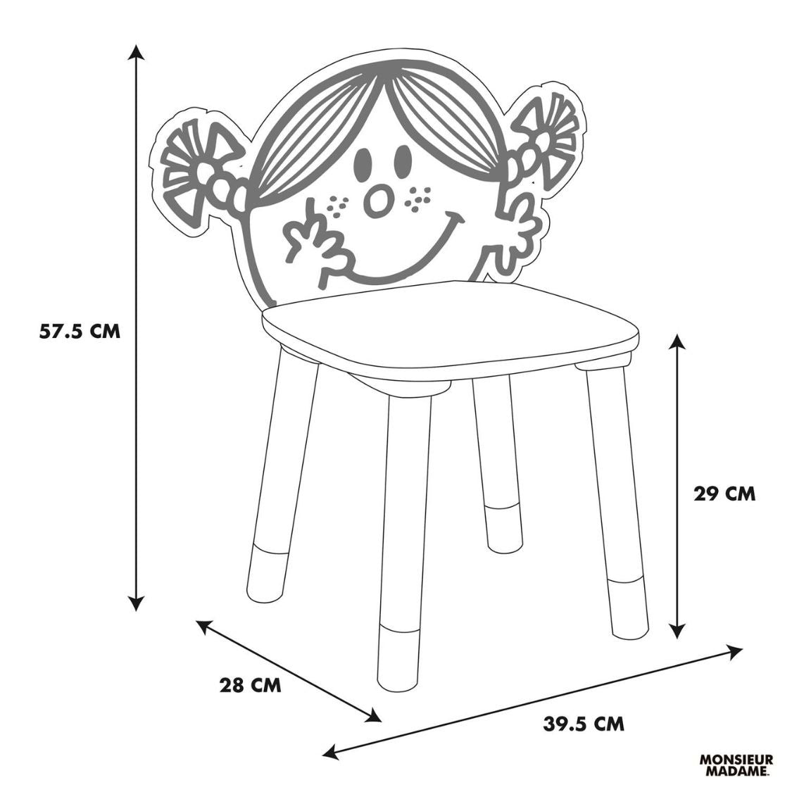 Kinderstoel Madame Bonheur - geel