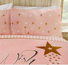 Dekbedovertrek Wish Upon A Star - roze - polykatoen - Lits-jumeaux (230x220 + 2st 50x75cm)