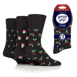 Gentle grip kerst heren sokken - dark design - Per 3 paar