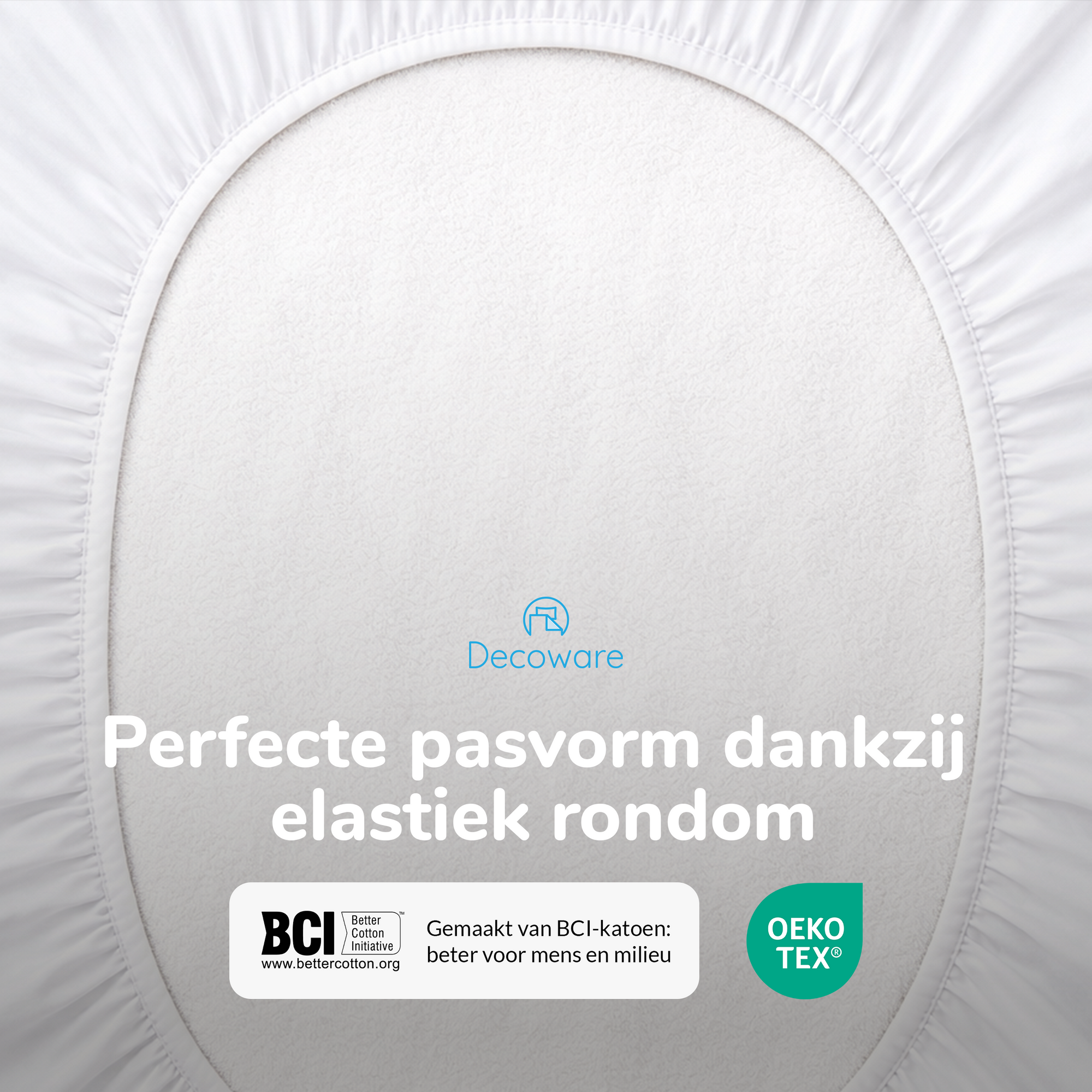 Decoware hoeslaken - Jersey - Wit