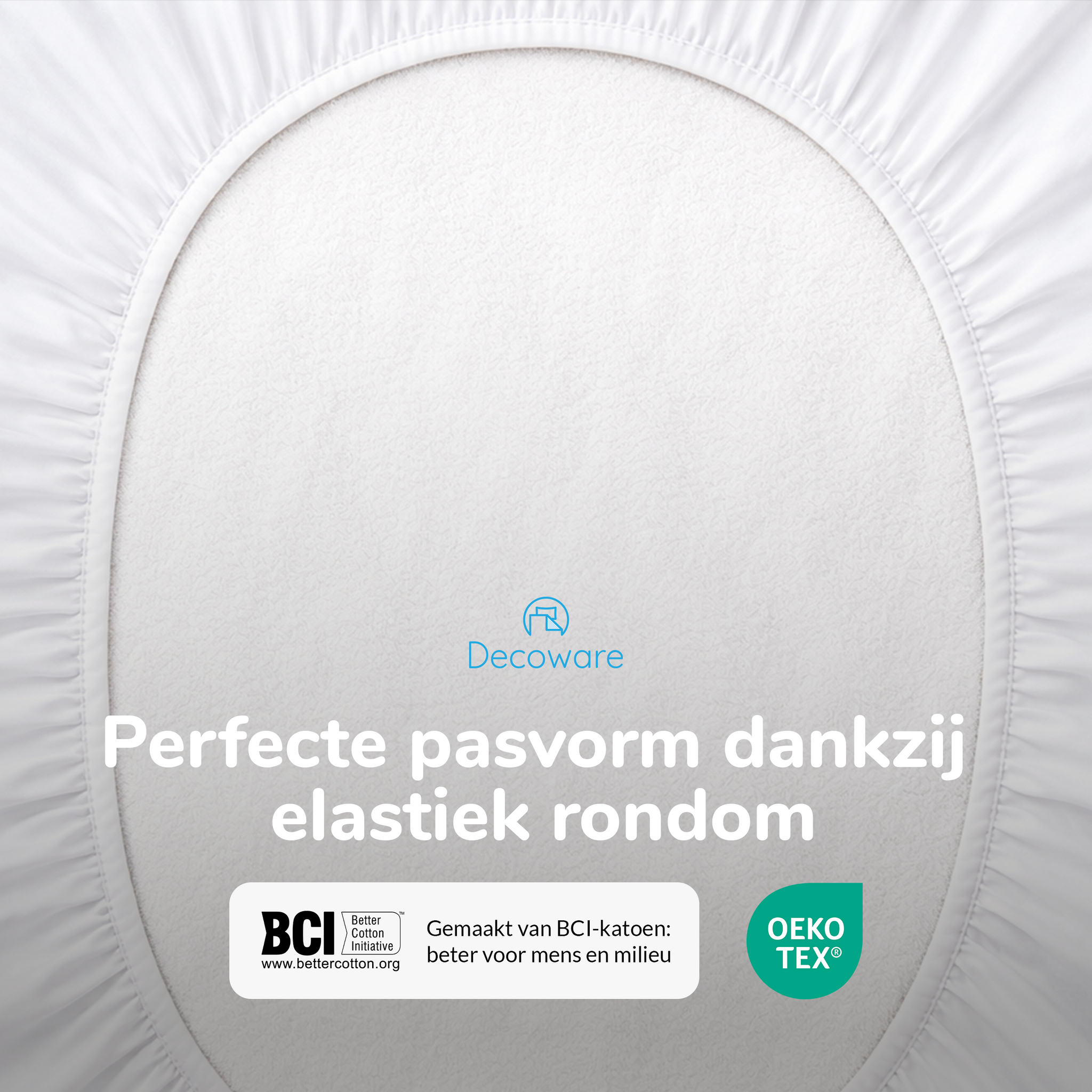 Decoware hoeslaken - Jersey - Wit