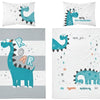 Mayamoo ledikant dekbedovertrek Dinosaurs Roar - bamboe/katoen - 90x120 + 40x60 cm