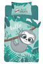 Mayamoo ledikant dekbedovertrek Luiaard blauw- bamboe - katoen