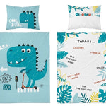 Ledikant dekbedovertrek Cool dude blauw - 100x135 + 40x60 cm - katoen
