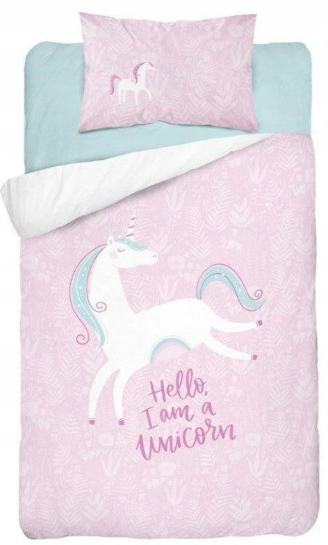 Ledikant dekbedovertrek I am a Unicorn - bamboe/katoen - 90x120 + 40x60 cm