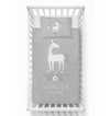 Mayamoo ledikant dekbedovertrek Unicorn - grijs - bamboe/katoen - 100x135 cm + 40x60 cm