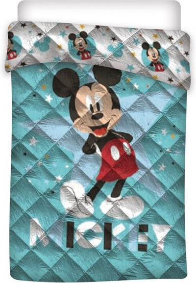 Kinderdekbed zonder overtrek Mickey Mouse - Happy - 1-persoons (140x200 cm)
