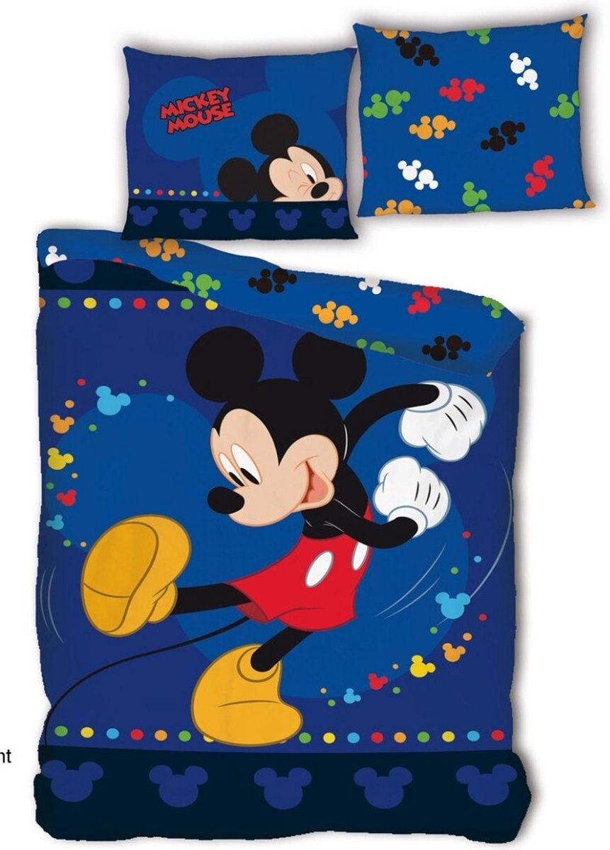 Mickey Mouse kinderdekbedovertrek dansen - microvezel
