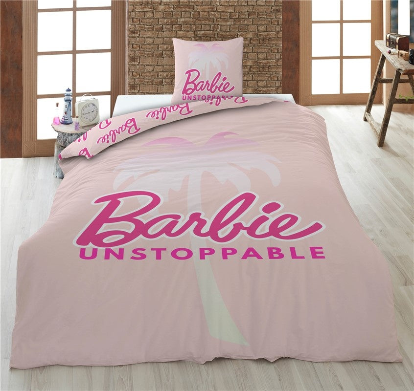 Barbie dekbedovertrek Unstoppable - roze - Microvezel  - 1-persoons (140x200 + 65x65cm)