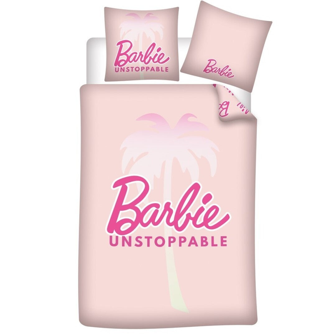 Barbie dekbedovertrek Unstoppable - roze - Microvezel  - 1-persoons (140x200 + 65x65cm)