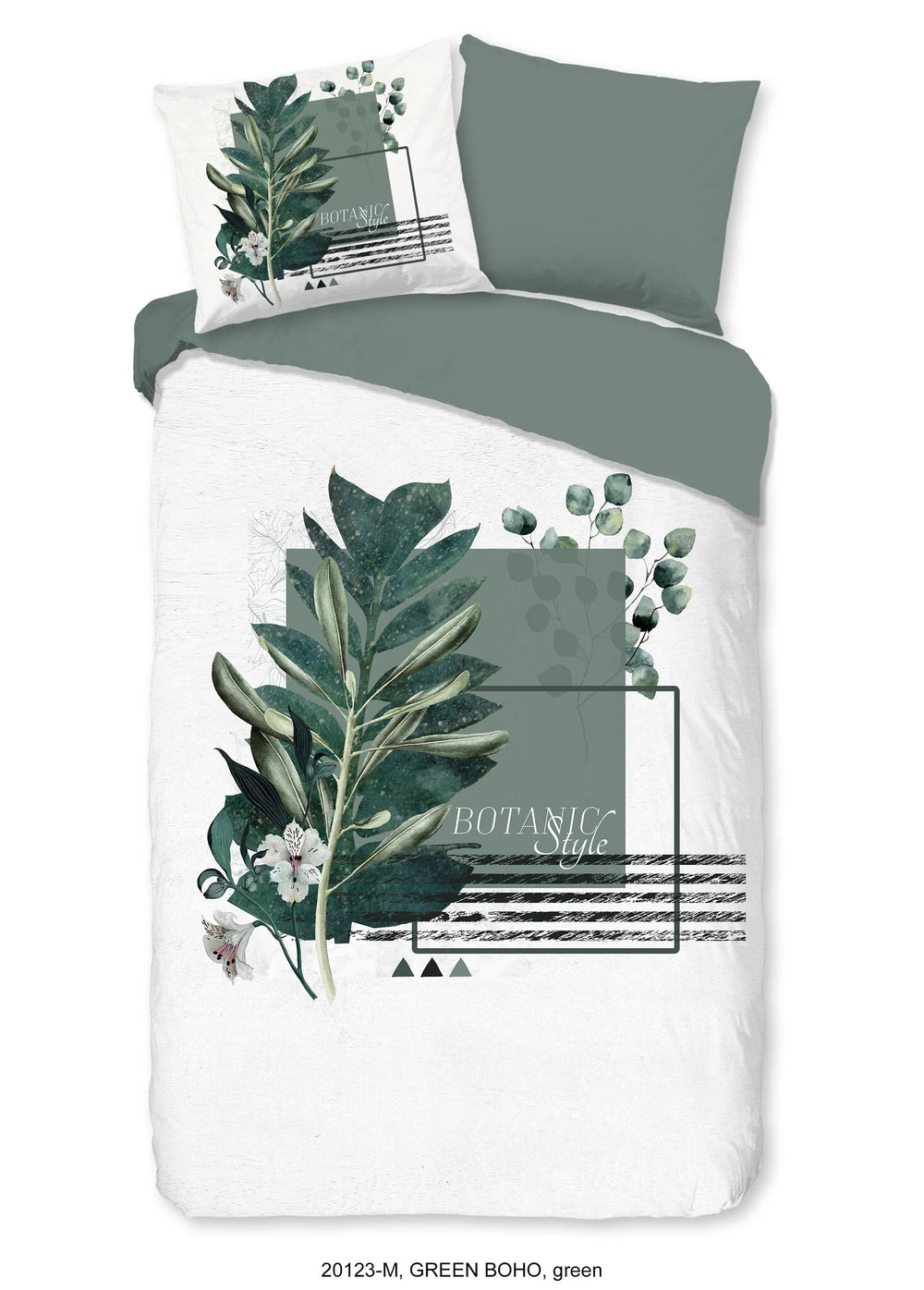 Pure dekbedovertrek Green Boho - microvezel
