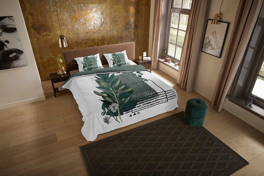 Pure dekbedovertrek Green Boho - microvezel