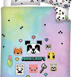 Minecraft dekbedovertrek multi - microvezel - 1-persoons (140x200 + 65x65 cm)