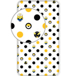 Minions 2 hoeslaken dots - katoen - 90x200 cm
