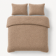 Teddy fleece dekbedovertrek - Taupe - Dubbelzijdig Teddy