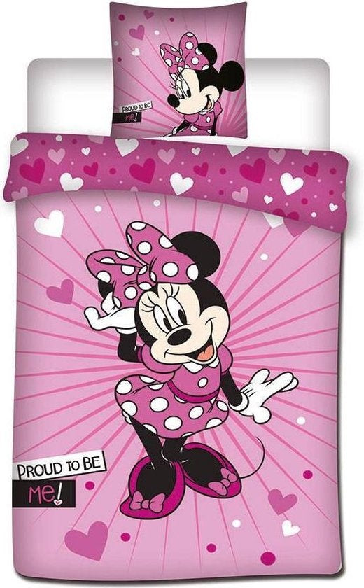 Minnie Mouse dekbedovertrek Proud - microvezel - 1-persoons (140x200 + 63x63 cm)