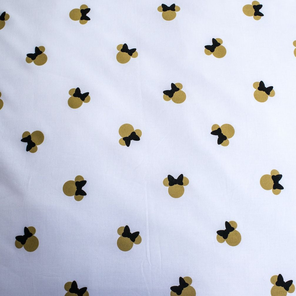 Minnie Mouse dekbedovertrek Gold - katoen - 1-persoons (140x200 + 70x90 cm)
