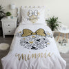 Minnie Mouse dekbedovertrek Gold - katoen - 1-persoons (140x200 + 70x90 cm)