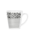 Koffiebeker met strepen en panter print