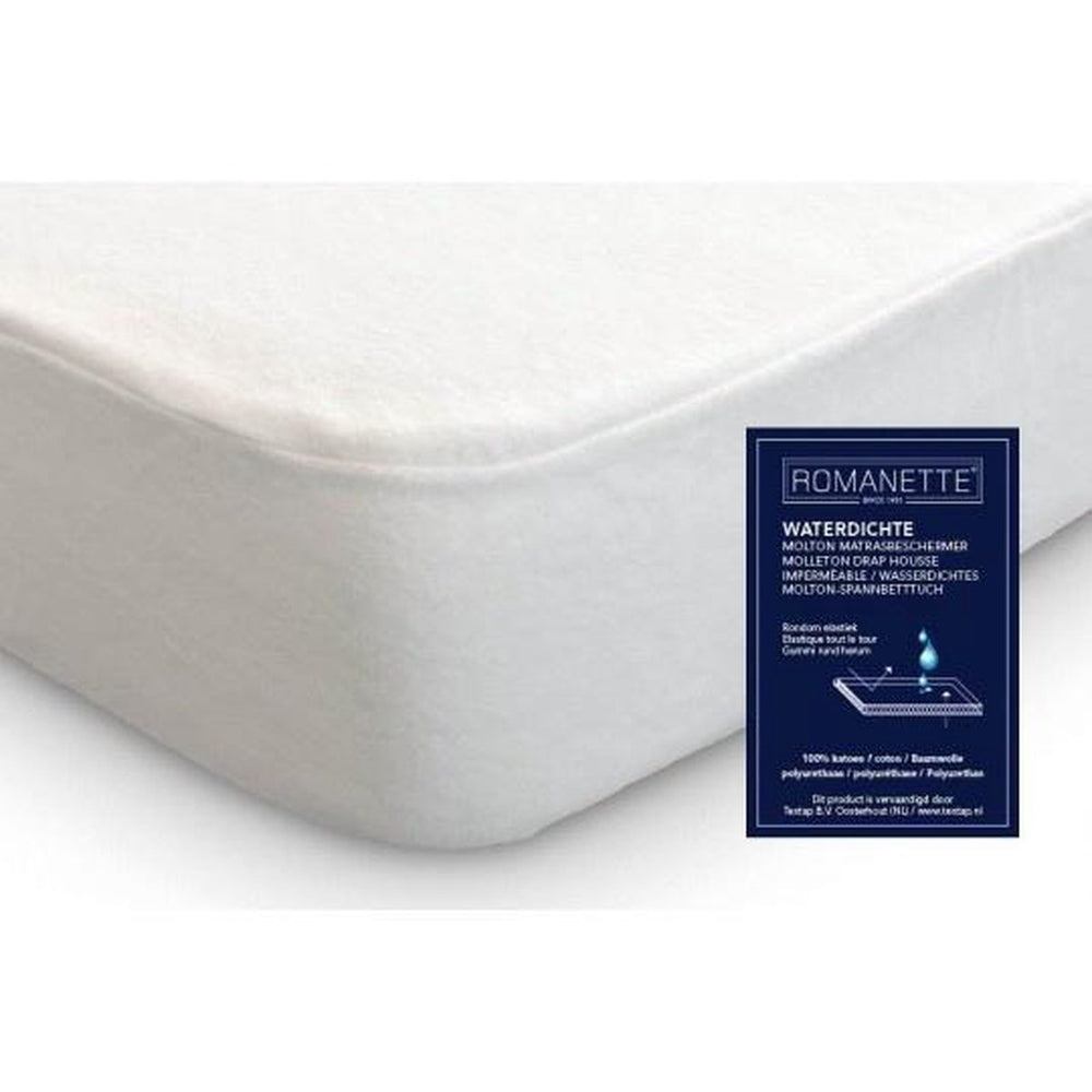 Hoeslaken molton waterdicht PU - 160x220 cm