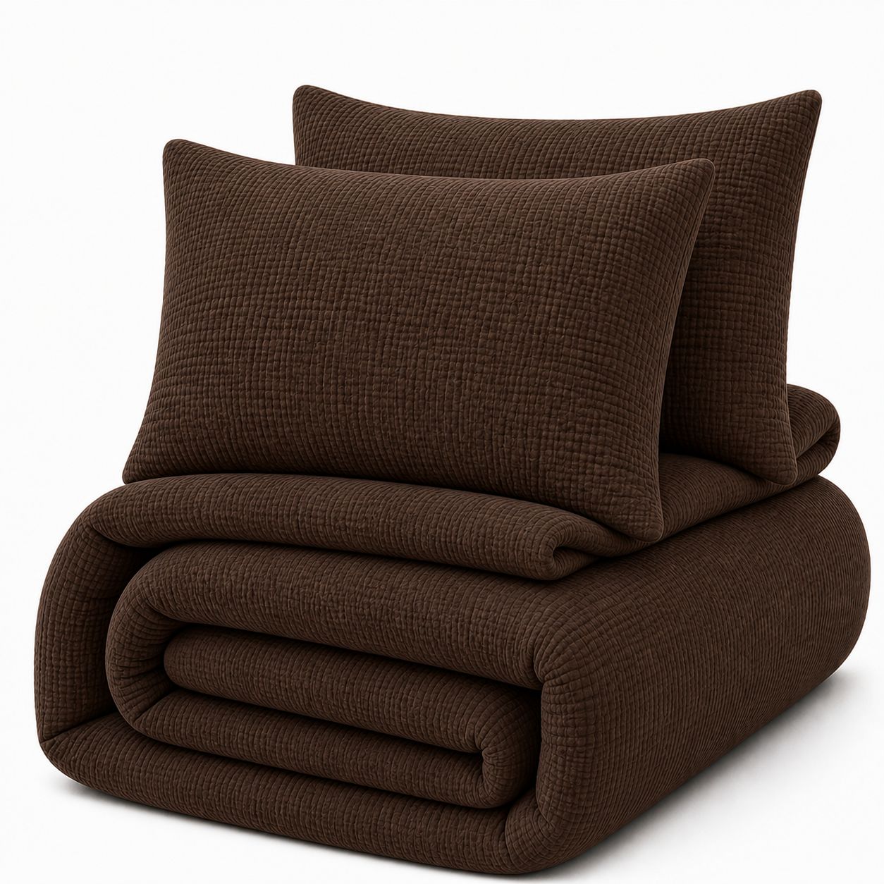Decoware dekbed zonder overtrek incl. kussensloop - Mousseline - Bruin