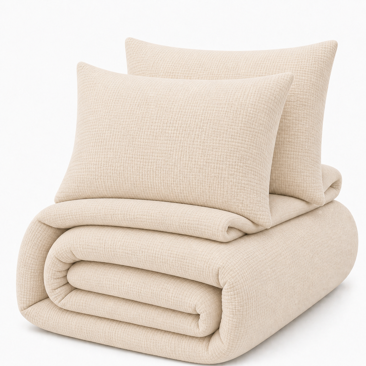 Decoware dekbed zonder overtrek incl. kussensloop - Mousseline - zand
