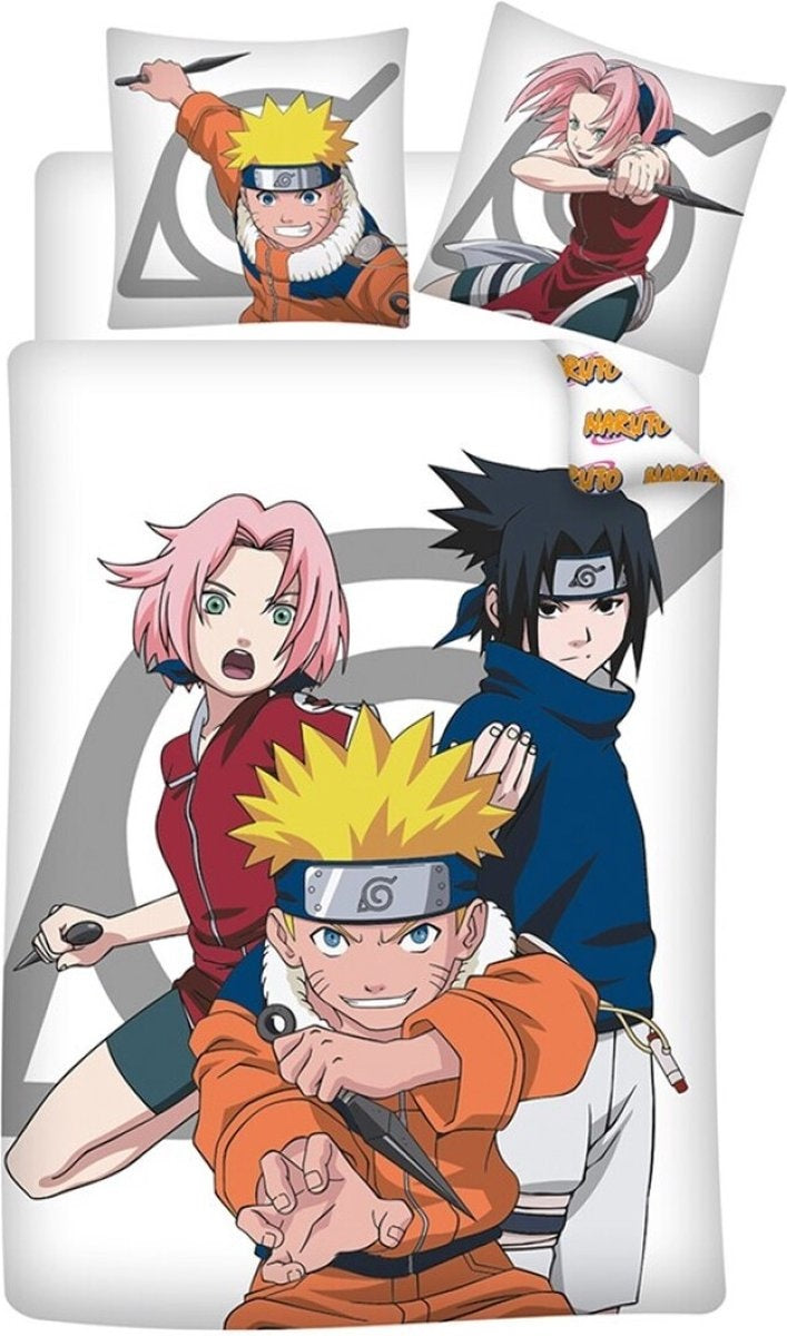 Naruto kinderdekbedovertrek Uzumaki - polykatoen