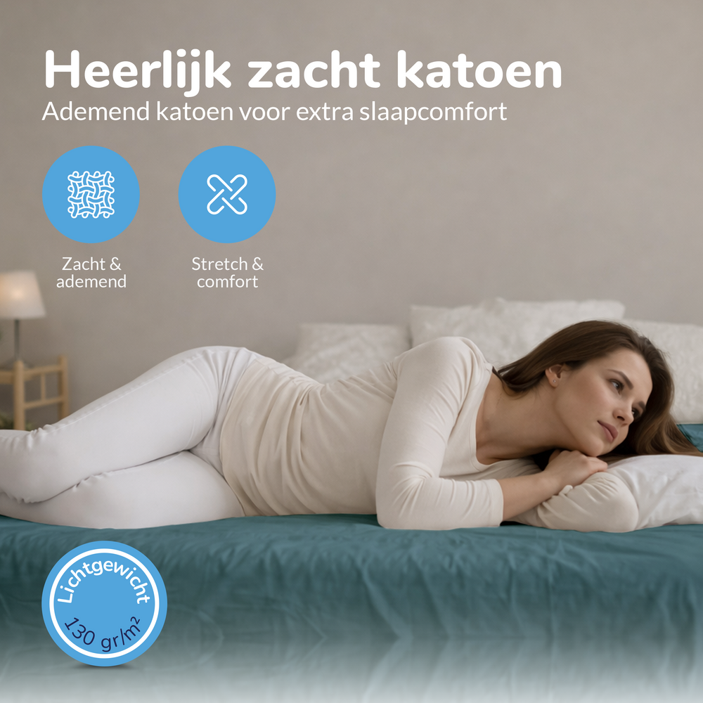 Decoware hoeslaken - Katoen  - Olijfgroen