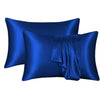Decoware glans satijnen kussenslopen (2st) - 60x70 cm - blauw