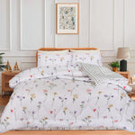 Dekbed zonder overtrek inclusief kussensloop -  Niamh wit - microvezel - 300gsm