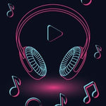 Strandlaken music  - 70x140 cm - katoen