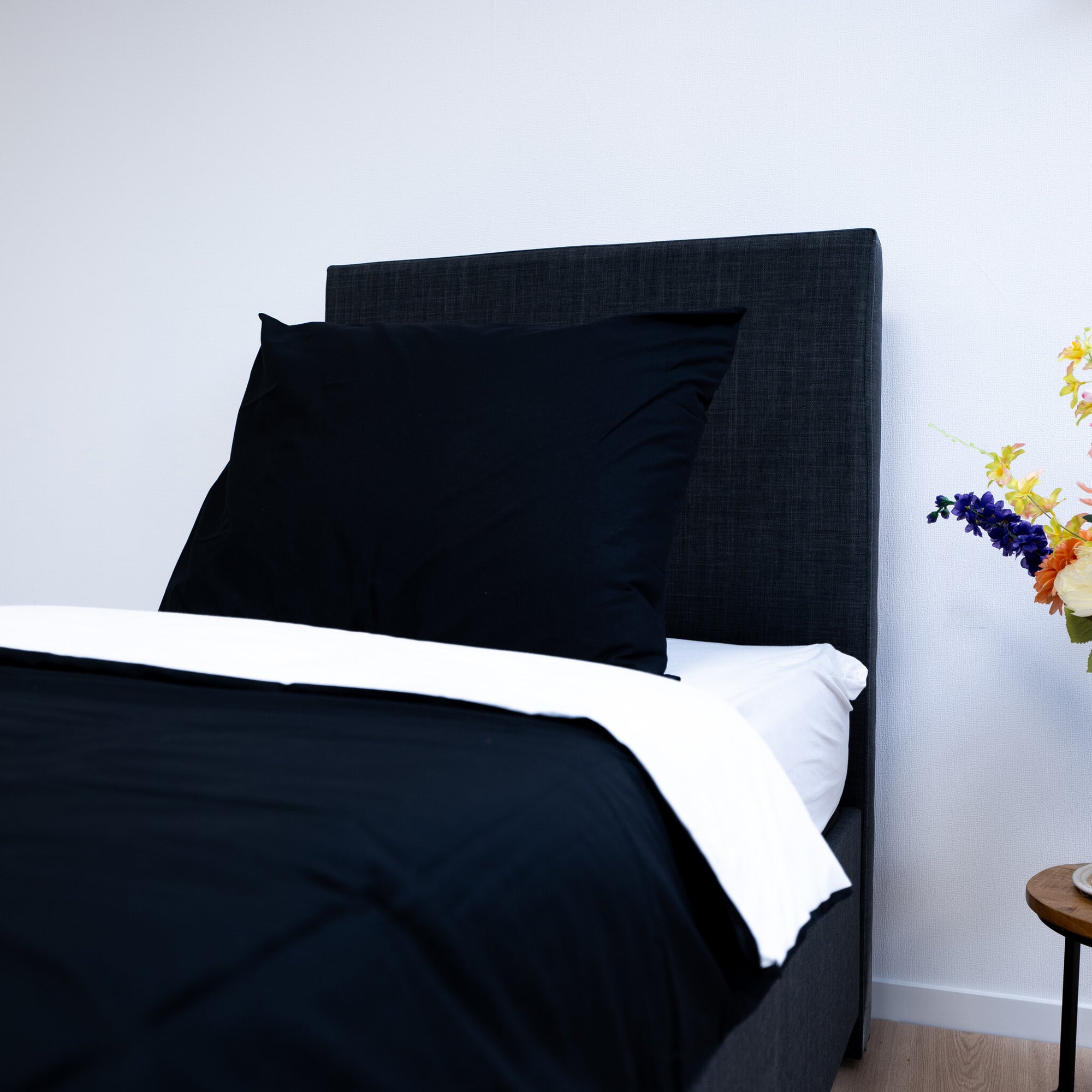 Decoware dekbedovertrek double face - zwart - wit - Katoen